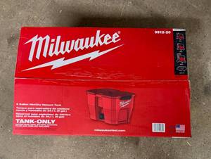 lot 13 image: Milwaukee 9 gallon Wet Dry Vacuum Tank-Tank Only