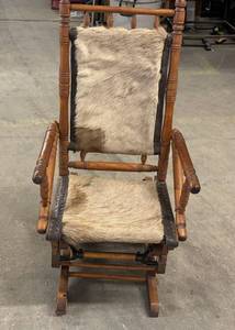 Deer Hide Rocking Chair
