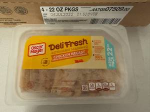 lot 56 image: 4x 22oz Oscar Mayer Rotisserie Seasoned Chicken Breast Lunch Meat