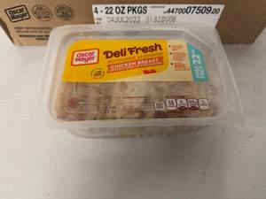 lot 61 image: 4x 22oz Oscar Mayer Rotisserie Seasoned Chicken Breast Lunch Meat