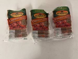 lot 65 image: 3x 14ct Eckrich Cheddar Smoked Sausage