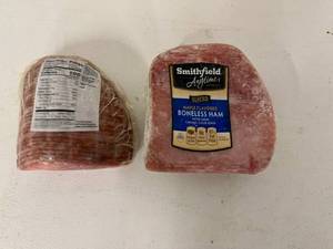 lot 67 image: E. 4.55lbs Smithfield Sliced Boneless Ham-Maple Flavored
