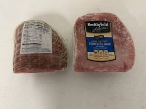 lot 70 image: E. 4.3lbs Smithfield Sliced Boneless Ham-Maple Flavored