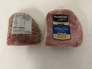 lot 72 image: E. 4.80lbs Smithfield Sliced Boneless Ham-Maple Flavored