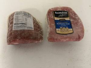 lot 74 image: E. 4.75lbs Smithfield Sliced Boneless Ham-Maple Flavored