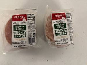 lot 102 image: 2x 32oz Bread Ready Hickory Smoked Turkey Breast