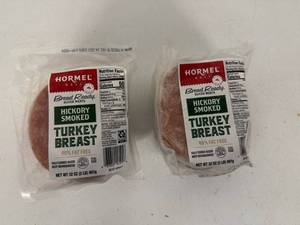 lot 103 image: 2x 32oz Bread Ready Hickory Smoked Turkey Breast