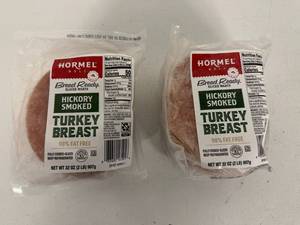 lot 107 image: 2x 32oz Bread Ready Hickory Smoked Turkey Breast