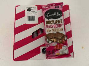 lot 133 image: 12x 6.4oz Darrell Lea Rock Lea Road Raspberry Milk Chocolate
