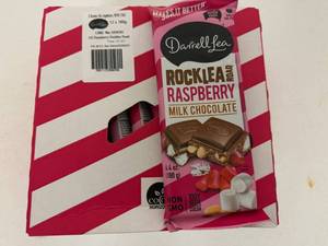 lot 135 image: 12x 6.4oz Darrell Lea Rock Lea Road Raspberry Milk Chocolate