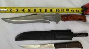 lot 16 image: IPCO  & Frost 1970s  IPCO Japan- Filleting Fish & Frost Cutlery Road Warrior Bowie Knife