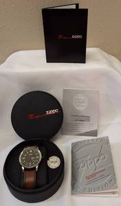 lot 24 image: Rare Limited Edition Swiss-made Zippo Watch w Authentic Certificate