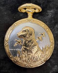 lot 28 image: Collectors Majesti  Labrador Retriever Pocket Watch