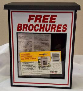 lot 45 image: 6 Black Outdoor Boxes for Free Brochures