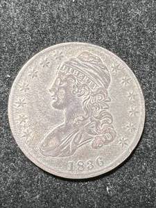 lot 13 image: 1836 US BUST HALF DOLLAR AU