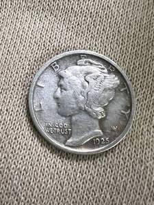 lot 19 image: 1925 US MERCURY DIME