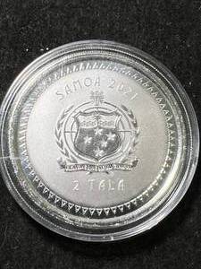 lot 27 image: 1 TROY OZ .999 FINE SILVER SAMOA 2021 ROUND IN AIRTITE
