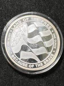 lot 43 image: 1 TROY OZ .999 FINE SILVER US ARMY ROUND IN AIRTITE