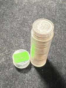 lot 44 image: BU ROLL OF 50 US 1965 ROOSEVELT DIMES
