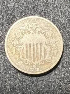 lot 47 image: 1868 US SHIELD NICKEL