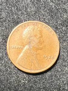 lot 55 image: 1924-D US WHEAT CENT VF