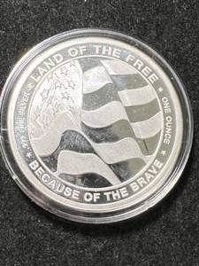 lot 57 image: 1 TROY OZ .999 FINE SILVER US NAVY ROUND IN AIRTITE