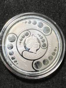 lot 68 image: 1 TROY OZ .999 FINE SILVER 2022 REPUBLIC OF GHANA ROUND IN AIRTITE