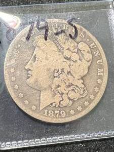 lot 76 image: 1879-S US MORGAN SILVER DOLLAR