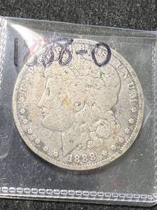 lot 91 image: 1888-O US MORGAN SILVER DOLLAR