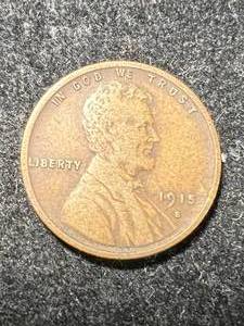 lot 92 image: 1915-S US WHEAT CENT