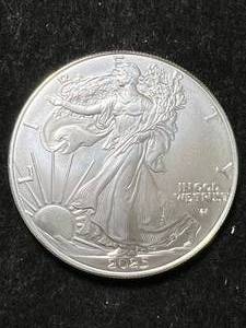 lot 97 image: 2025 AMERICAN SILVER EAGLE 1 TROY OZ .999 FINE SILVER