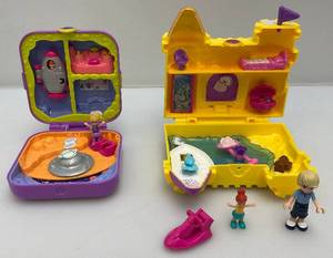 lot 27 image: Miniature Polly Pockets Playsets With People & More
