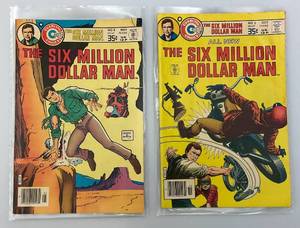 lot 40 image: 35 Cent No. 5 & 8 The Six Million Dollar Man Comics