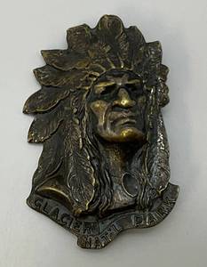 lot 67 image: Circa CA 1910s-1920s American Indian Chief Badge From Glacier National Park (Sterling Silver ) 2 14