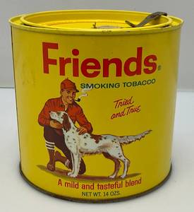 lot 79 image: Vintage Friends Smoking Tobacco Tin (Really Cool)