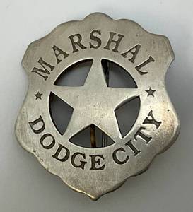 lot 83 image: Vintage Dodge City Ks Marshal Badge 2 18