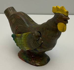 lot 117 image: RARE Vintage Bakelite Chicken Whistle (Blow Whistle Makes Noise & Wings Lift Up) 3 W x 2 12 H