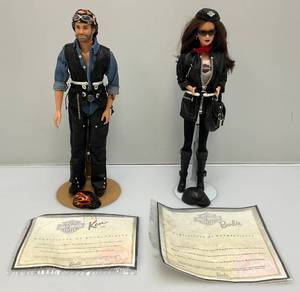 lot 167 image: 1999 HARLEY DAVIDSON Barbie & Ken (Jacket & Vest Flaking)