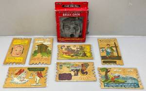 lot 172 image: Vintage Komic Postcards & Emergency Hairloss Repair Kit