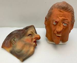 lot 191 image: Vintage Al Gore & Bill Clinton Mask