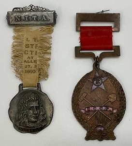 lot 204 image: 1910 N.I.T.A. Medal & RussianChinese Communist Party Medal