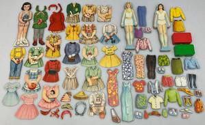 lot 210 image: Misc. Vintage Collectible Paper Dolls & More