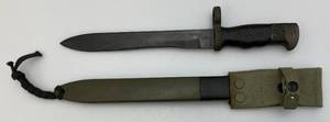 lot 225 image: Vintage Spanish (Mauser) Bayonet & Scabbard ET61059A Marked 8 12 Blade In Awesome Condition