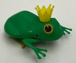 lot 240 image: Vintage Kohler Plastic Wind Up Frog King (Works) No Key 3