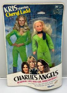 lot 248 image: Est $100.00 - $135.00 Vintage  1977 Charlies Angels Kris (Cheryl Ladd) Action Figure (NIB) Packaging Shows Wear