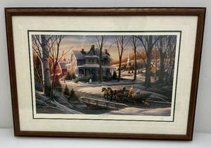 lot 293 image: TERRY REDLIN Pencil Signed Homeward Bound Print Framed And Matted Behind Glass 23 x 33