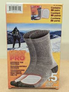 lot 54 image: Adhesive Toe Warmers 5 Hours of Heat 30 Pairs, White