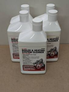 lot 34 image: Pack of 5 Hercules 32 oz. Heating System and Boiler Cleaner with Silicone - 5 Pack