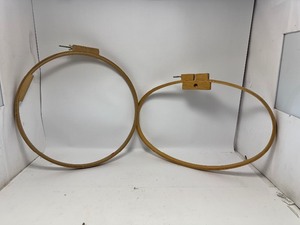 lot 13 image: Lot of (2) LARGE Embroidery Hoops