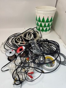 lot 50 image: Large Lot of Wires & A Bucket